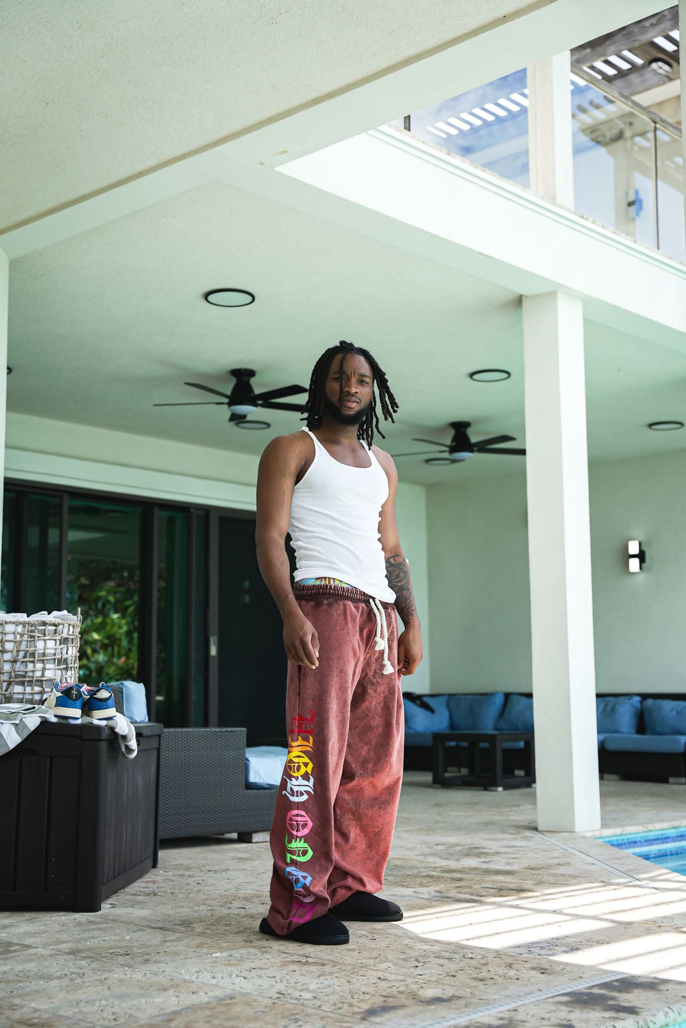 THC “High on God” Flare Sweats